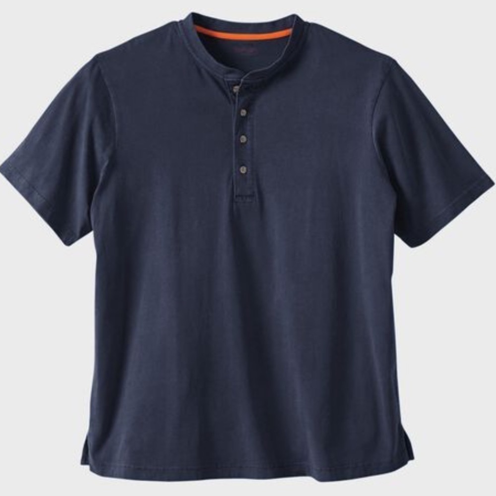 Boulder Creek Trading Company 4XT Navy Blue Henley Shirt